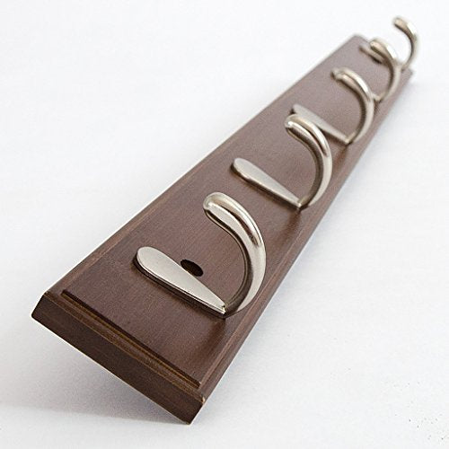 Home Coat Hook Hat Rack Wall Mount Towel Leash Backpack Hanging Hooks Hook Entryway Organization Wall Mount Storage Rack,Coffee,4Hook