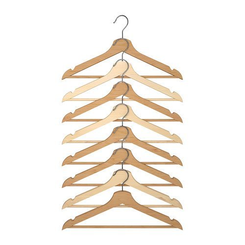 IKEA BUMERANG wooden hanger, natural (302.385.43) (natural)