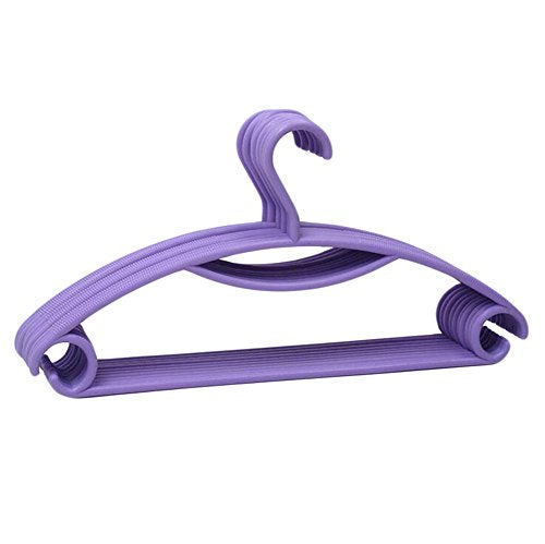 Freedi Non-slip Clothes Hangers, Solid Color Plastic Clothes Hangers for Suits Closet and Daily Use, Purple