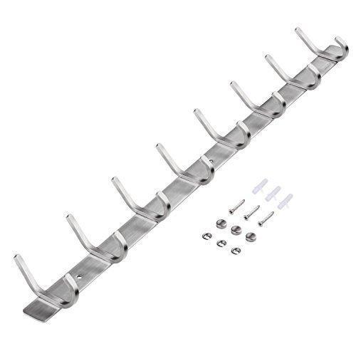 amzdeal Coat Hook Rack Wall Mounted Hook Rail Coat Hanger 16 Hooks