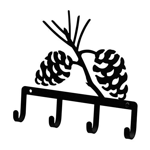 Iron Pine Cone Key Rack - Jewelry Holder - Pet Leash Hanger - Heavy Duty Metal Keychain Car Key Holder, Key Hooks, Key Hanger, Key Organizers