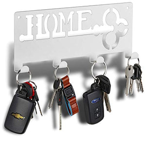 Decorative Key Rack | Modern Key Rack 4 Hooks | Keyring Holder | Hanging Coat Key Holder with Hooks | Wall Key Rack | Forgetting is Normal. Stop Losing Your Keys with Our Solution.