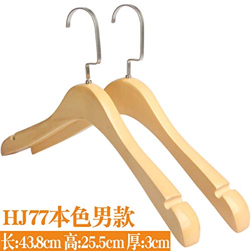Xyijia Hanger Solid Wood Hangers Clothing Shops, Men's Wooden Clothes Trousers, Wooden Clothes and Braces.