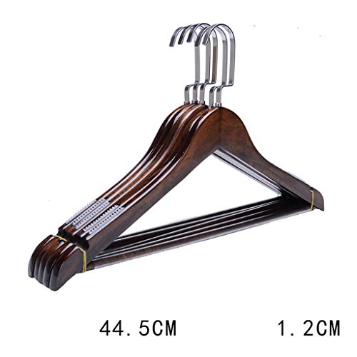 Wooden Suit Coat Hangers-Women's/Children's Adult Solid Wood Hanger with Non-Slip Stripes for Hotel Home/Clothing Store- 10 Pack,001