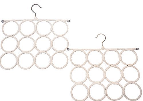 Scarf Hanger or Scarf Organizer - is a 2 pack Great for Small Spaces Use Behind a Door or in a Closet