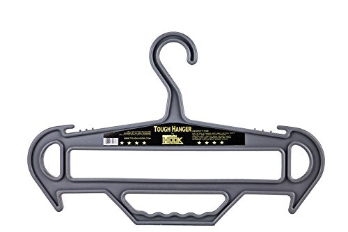 Tough Hanger (Grey) Ultimate Premium XL Large Heavyweight Heavy Duty Strong Hanger Holds 150 Lbs, USA Made The Only Hangers on The Market with a Built in Carry Handle
