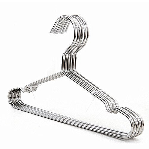 Lecent@Stainless Steel Strong Wire Solid Hangers Clothes Hangers Metal Hangers 4mm Diameter ,Set of 30pcs (50cm)