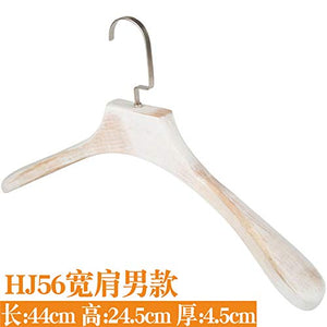Xyijia Hanger White Vintage Solid Wood Hangers Clothes Shop Women's Wear Wooden Clothes Hang Seamless Clothing Braces