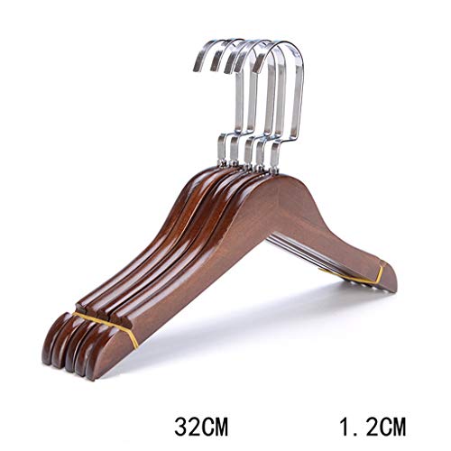 Wooden Clothes Hangers - Women's and Children's Wood Coat Suit Hangers with Cut Notches -10 Pack,002