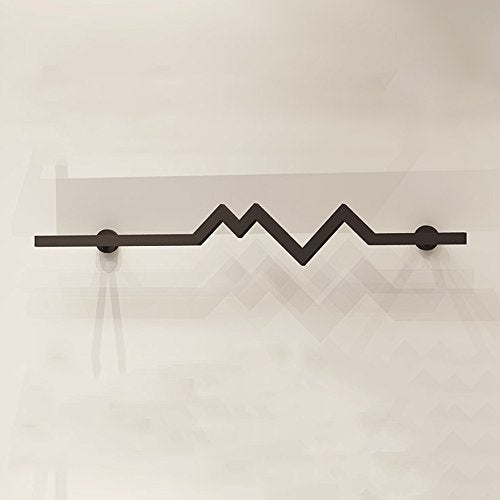 COAT RACK ZHIRONG Retro Iron Art Hangers Clothing Store Industrial Style Display Stand Wall Hanging Rack Crossbars Multifunctional Side Hanging (Color : A, Size : 100cm)