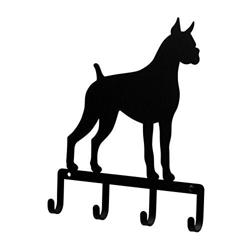 Iron Boxer Dog Key Rack - Jewelry Holder - Pet Leash Hanger - Heavy Duty Metal Keychain Car Key Holder, Key Hooks, Key Hanger, Key Organizers