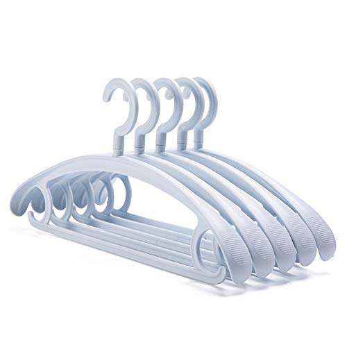 CmfwaMedsr Plastic Non-Slip Adult Hanger,360 Degree Swivel Hook Ultra Thin Space Saving Flexibility Strong Clothes Stand Coat Trouser Skirt Bra-F 20 Pack