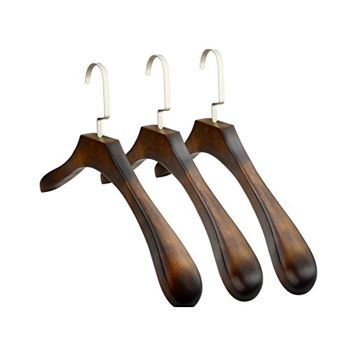 SE7VEN Retro Solid Wood Hanger/Clothing Shop Clothes Hanging/Wooden Clothing/Wooden Clothes Rack/Non-slip Incense Hanger-A