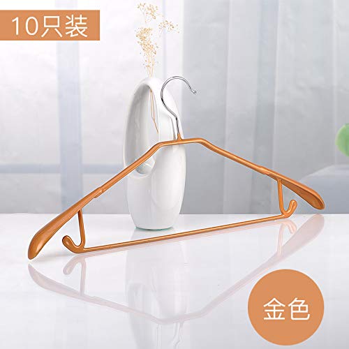 Kexinfan Hanger Home Storage Non-Slip Winter Suit Wicker Hanger Clothes Hanger Stainless Steel Clothes Hanger Clothes Holder Clothes Holder Hook, 10, Gold