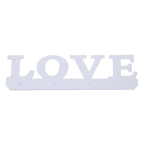 LOVE Hook Coat Hanger - TOOGOO(R) Vintage LOVE 4 Hook Coat Rack Clothes Robe Key Holder Hat Hanger Wall Home