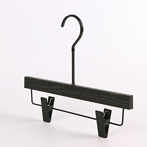 Kexinfan Hanger Clothing Store Men'S Hanger High-End Black Plastic Wide Shoulder Non-Slip Clothing Support, 1, S02 Pants Clip