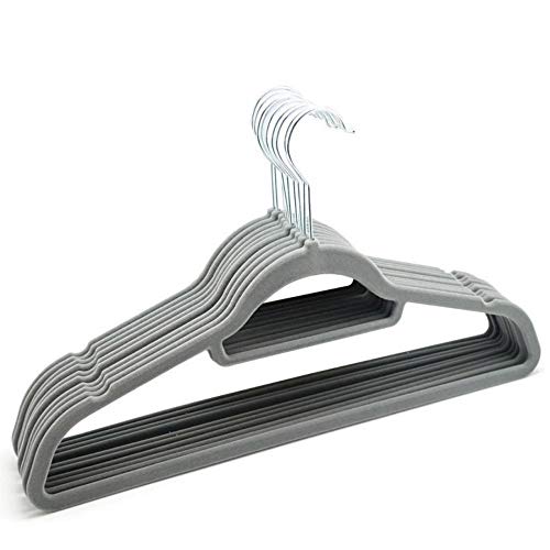 Clothes Hangers, Plastic Hangers Ultra Thin Space Saving Non-Slip Hangers Suit Hangers Ideal for Everyday Standard Use, Clothing Hangers Pack of 5 (Gray,20)