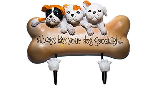 3 Dog Hooks, Key Hanger, Dog Leash Holder, Key Rack , Wall Mounted Hooks, Harness, Wall Organizer - by Ashes to Beauty