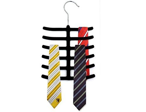 Tuzech Modern Glossy Velvet Finish Tie Hanger Belt Hangers Oragnisers