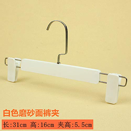 Kexinfan Hanger Men'S And Women'S Suits Non-Slip Clothes Hanging Trousers Clip Adult Clothing Store Hanger Wide Shoulder Plastic Hanger Hanger, 10, White Matte Trousers