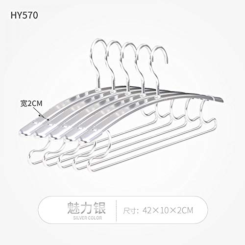 Xyijia Hanger Aluminum Alloy Rack Skid Coat Hanger Seamless Clothing Hanger Home Clothes Multi Function Hanger
