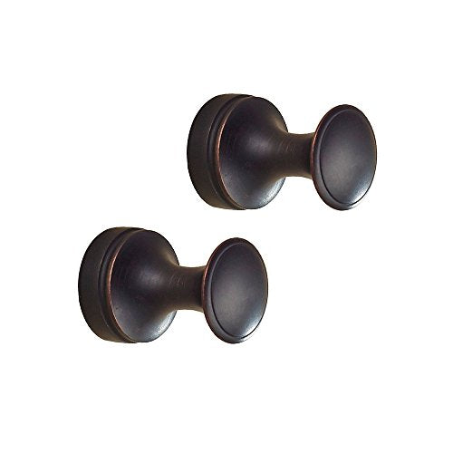 eForwish Brass Towel Hooks Wall Mounted - Robe Hooks Coat Hooks Wall Hooks Hat Hangers(Oil Rubbed Bronze,2-Piece)