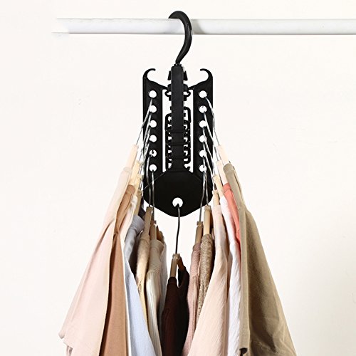 Lililililililili Magic Clothes Hanger, Collapsible Multi-Functional Clothes Rack Household Retractable Storage Hanging Clothes Rack-2 PCS