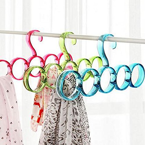 Homieco trade; 5 Hole Round Home Storage Racks Hanger Scarf Organizer Belt Tie Storage