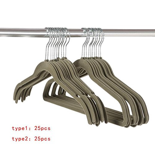 cosway Velvet Hangers, Anti-Slip Suit Hangers - 50 Pack