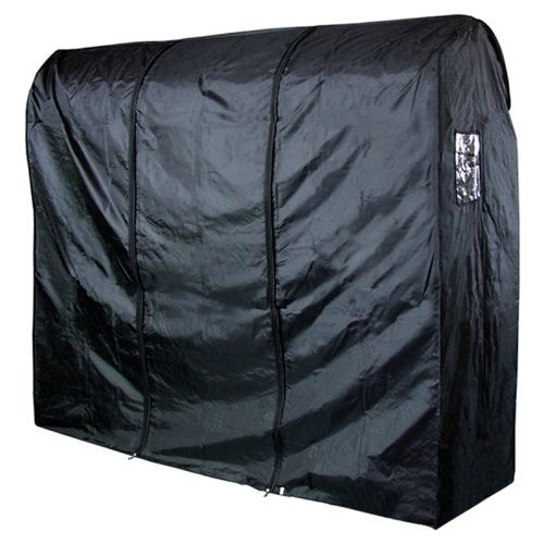 HANGERWORLD Black 6ft Waterpoof Nylon Zip Clothes Rail Cover Hanging Garment Storage Display