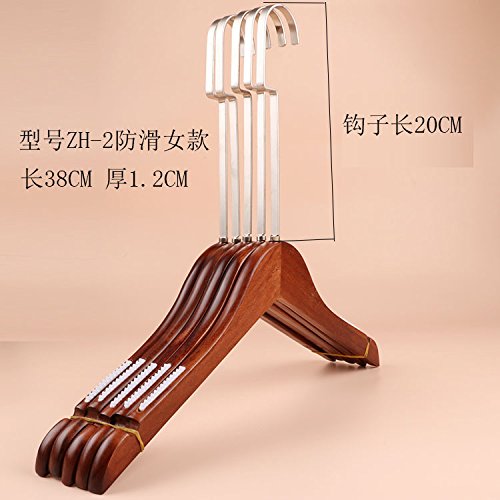 Kexinfan Hanger Clothing Store Long Hook Solid Wood Hanger Adult Men Women Children Wooden Clothes Hanger Household Non-Slip