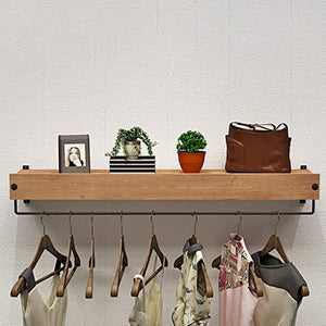 Coat Racks Clothing Store Display Stand Hanger Display Stands Women's Shop Shelf Retro Wall-mounted Hanger Clothes Hanger Shelf