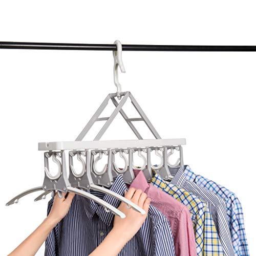 Closet Clothes Hangers Space Saving Hangers Multi-Function Plastic Cascading Hanger Non Slip with Drying Rack Wardrobe Dorm Apartment