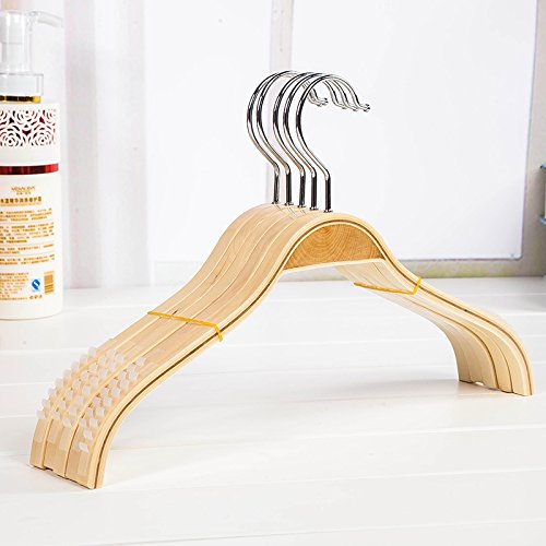 Kexinfan Hanger Solid Wood Hotel Adult Children Hanger Non-Slip Splint Hanger Pants Clothing Store Hanger Trousers, 10, Kids Light Splint Hanger