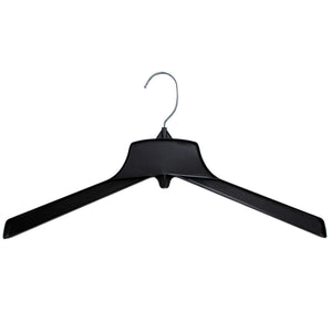 Hanger Central Heavy-Duty Black Plastic Closet Department Store Coat Hangers, 19 Inch, 10 Pack