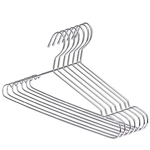 Xyijia Hanger (10 Pieces/Lot 40Cm Metal Clothes Hanger Groove/Anti-Rust Stainless Steel Hanger