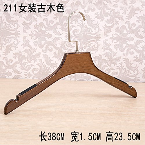 Kexinfan Hanger Adults Wooden Hangers Scarless Sex Children Imitated Wood Suit Hanging Clothing Cropper Clamps,1,211 Women'S Coat Hanger