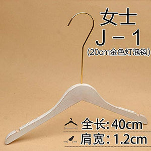 Xyijia Hanger (10Pcs/ Lot Wooden Hanger Retro Old Washed White Men and Women Clothing Store Clothing Support