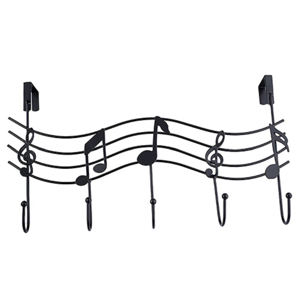 Softmusic Vintage Metal Music Notes Coat Hat Bag Hooks Hanger Holder Wall Door Decor