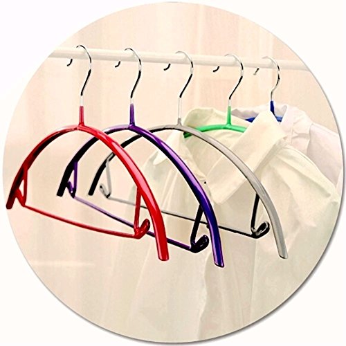 VANORIG Deluxe Hanger Clothes Hanger Durable High Manganese Steel Hangers PVC Resin Coating Clothing Hanger,Pack of 5 (Assorted Color)