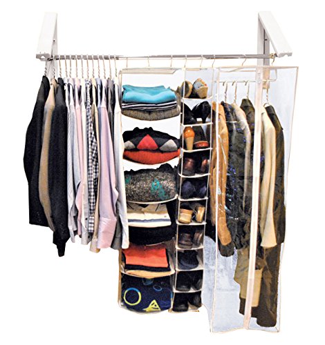 QuikCLOSET The Original Wardrobe Organizer, Collapsible Drying Rack, Mounted Clothes Holder