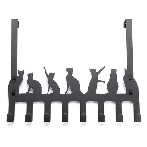 Sumnacon Decorative Over The Door Hooks, Removable Coat Rack Utility Hook with 8 Hooks for Hanging Towel Hat Bag Clothes Fit Up to 1.77