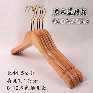 Xyijia Hanger (10Pcs/ Lot Wooden Hanger Clothing Store Hanger Wood Color Hanger Wooden Hanger Household Hanger