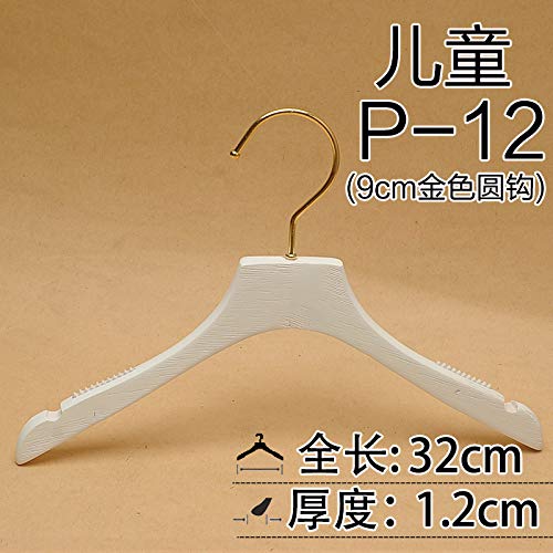 Xyijia Hanger (10Pcs/ Lot Wooden Hanger Children's Clothing Store White Washed White Brushed Baby Children's Clothing Store Gold Long Hook