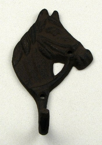 Horse Head Sculpture Wall Mounted Hooks Home Indoor Outdoor Decorative Figure Heavy Duty Coat Keys Hat Hanging Holder Western Farm Accent Hanger Tool (Set of 12)