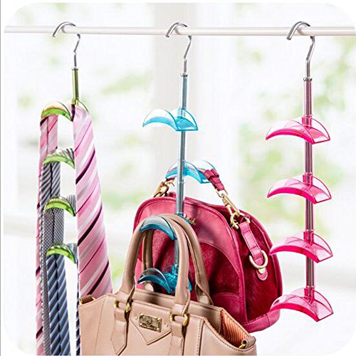 Homieco™ Bag Storage Racks Rotatable Bag Hanger Wardrobe Hangers Strong Necktie Belt Hooks Hand Bag Holder Hook