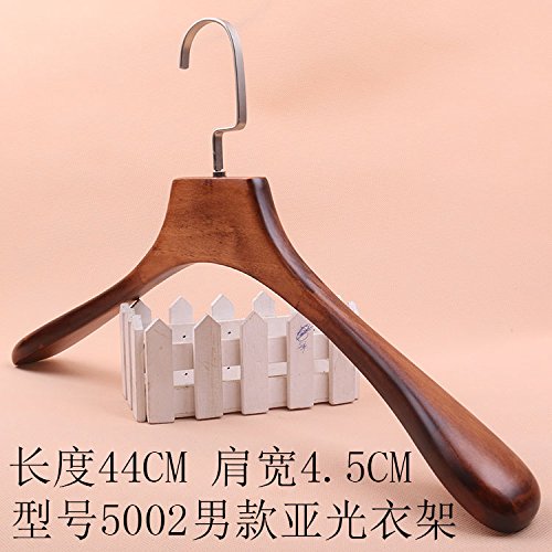 Kexinfan Hanger Wooden Hanger Women'S Clothing Hanger Wood Hanger Suit Hanger Clothing Store High-Grade Hanger, 1, 5002 Matt Male Hanger