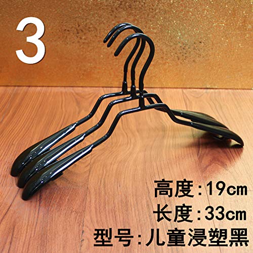 Kexinfan Hanger Hanging Pants Rack Hanging Adult Clothes Support Metal Anti-Slip Clothes Rack No Trace Stainless Steel Hook Household Dip Hanger, 20, 3. Children Dip Hanger Black