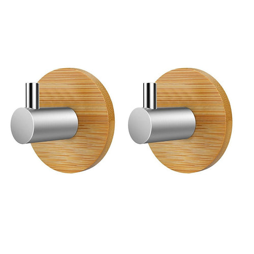 VISEN adhesive hook wall hanger for clothes coat hat key bath towel and headphones (Pack of 2 Hooks)