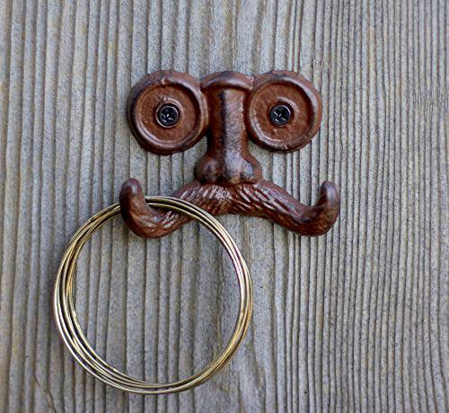 Mustache Wall Hook | Double Coat Hook | Decorative Wall Mounted Coat Hanger | 3.5 x2.5